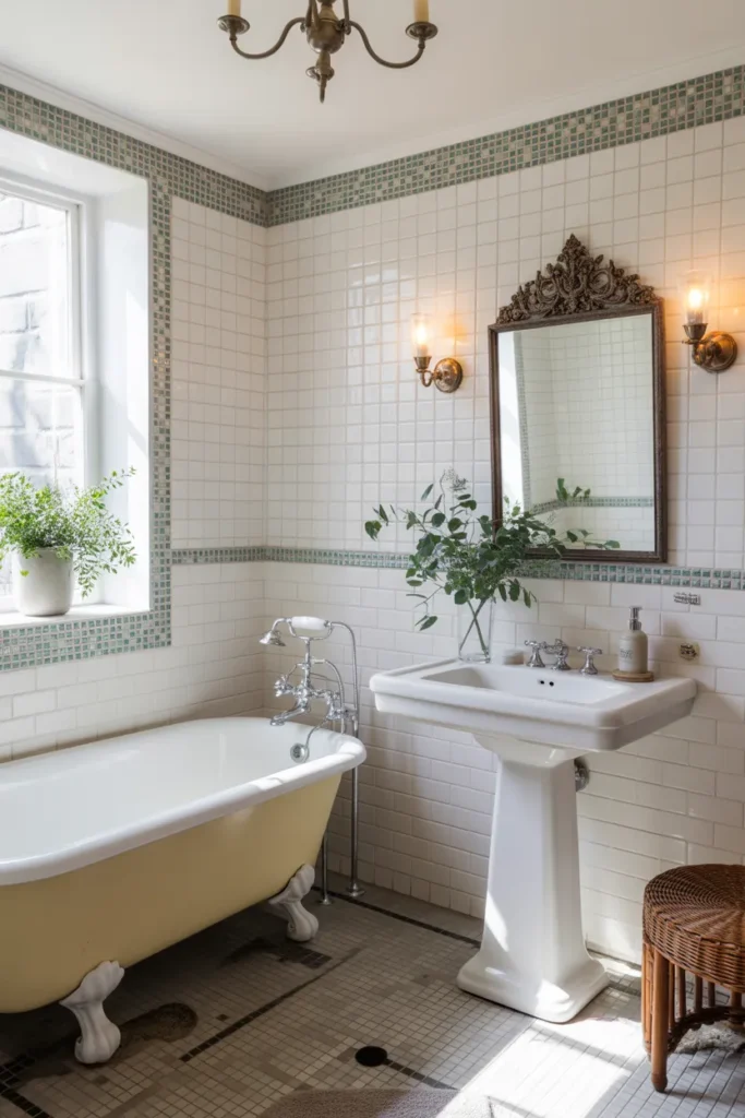   Antique-Inspired Mosaic Border Tiles