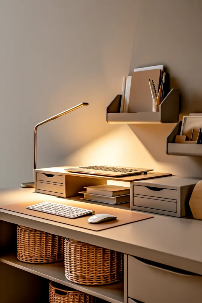  Small Office Desk with Smart Storage
