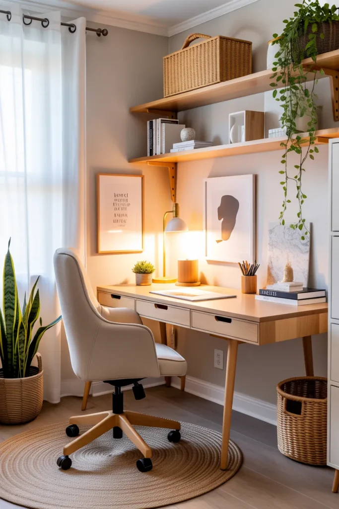  Cozy Scandinavian Office Corner