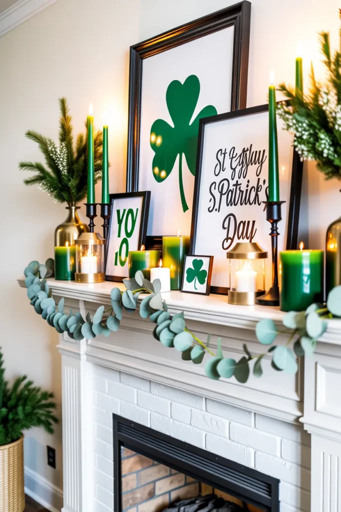  Festive St. Patrick's Day Mantel Decor