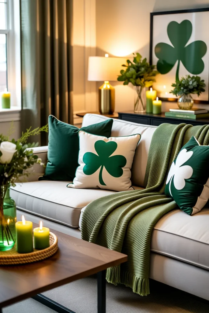  Lucky Shamrock Pillow Arrangement