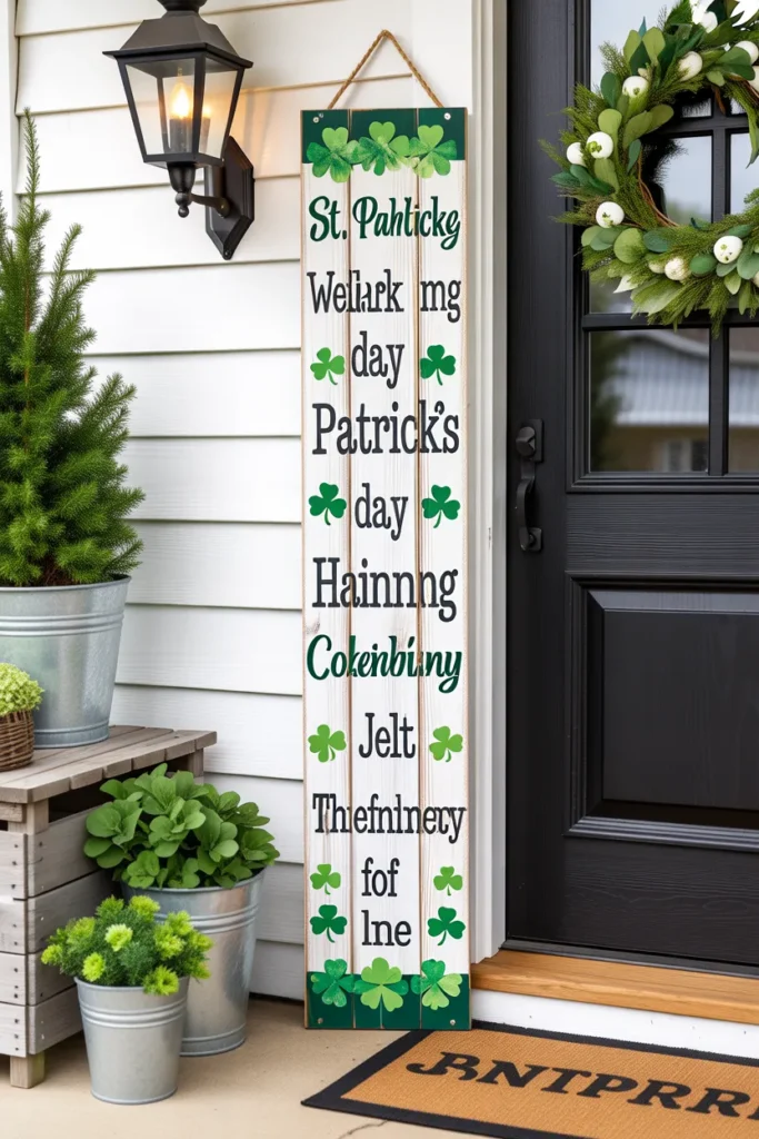  Lucky St. Patrick's Day Porch Sign