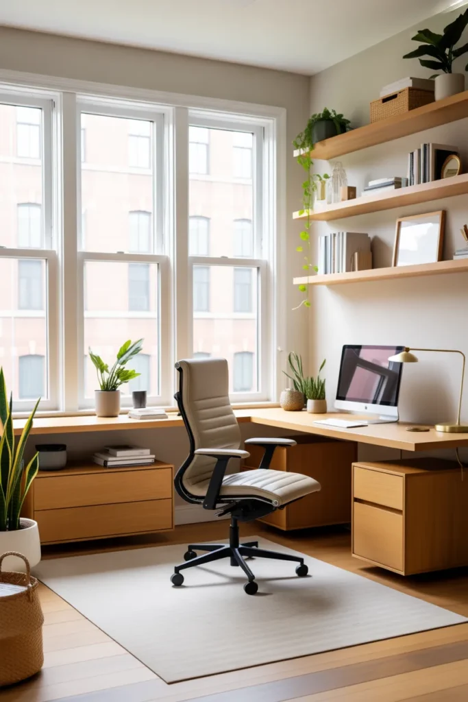 Minimalist Home Office with Natural Light