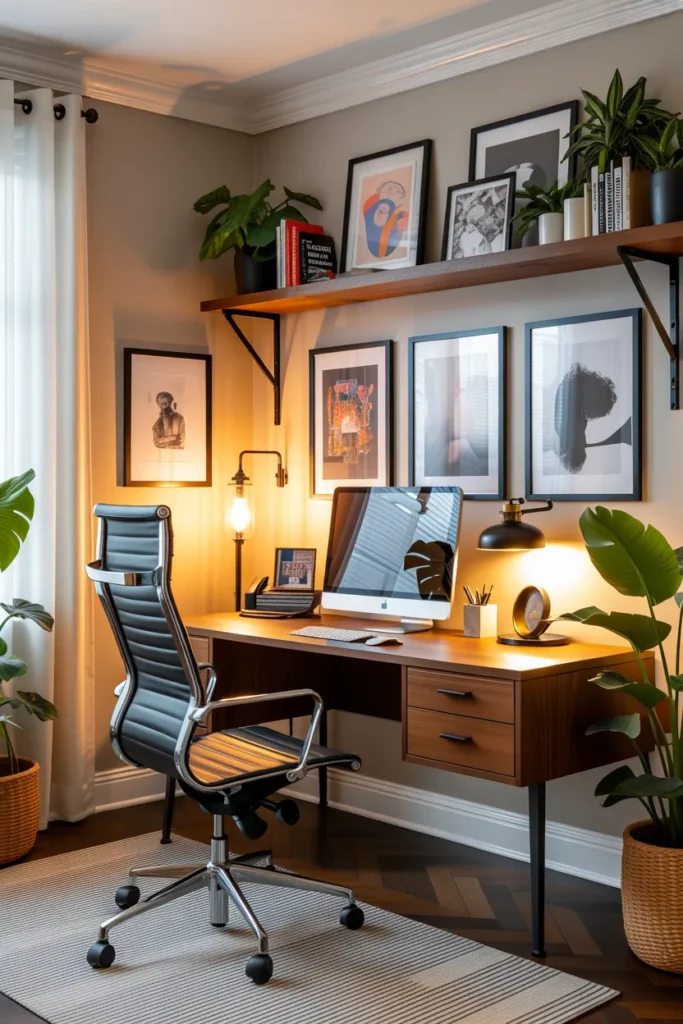  Office with a Creative Gallery Wall