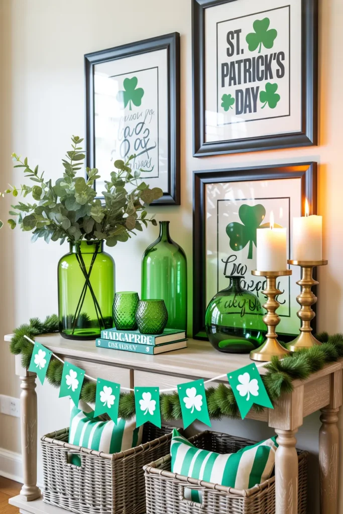   St. Patrick's Day Entryway Console