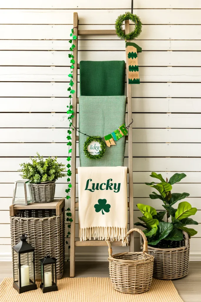 Rustic St. Patrick's Day Ladder Decor