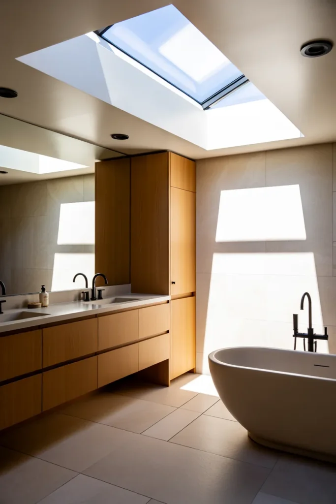  Skylight Bathroom Filled with Natural Light