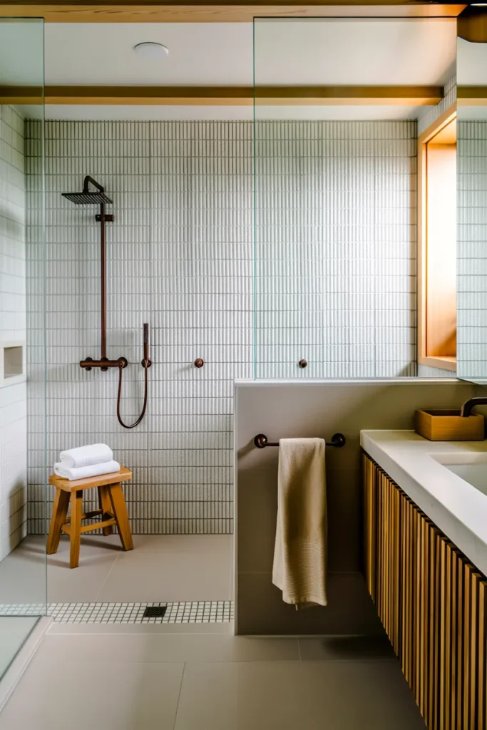   Walk-In Shower with Frameless Glass