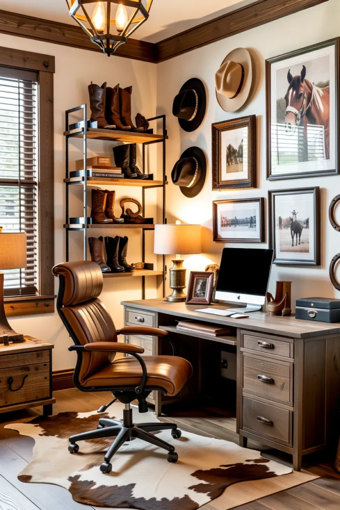  Western Office with Cowboy-Inspired Decor