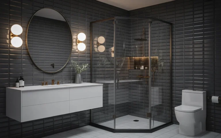 black tile bathroom ideas